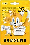 256GB Samsung PRO Plus microSDXC Sonic The Hedgehog + Adapter $19.99