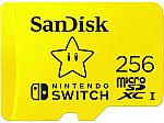 256GB SanDisk microSDXC Card, Licensed for Nintendo Switch $20
