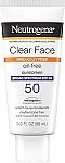 Neutrogena Clear Face Sunscreen Lotion for Acne-Prone Skin 3 fl oz $2.94