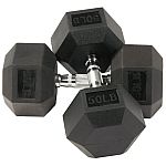 BalanceFrom Rubber Encased Hex Dumbbells, 50 lbs Pair $51