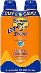 2-Ct 6-oz Banana Boat Sport Ultra SPF 30 Sunscreen Spray $4.52