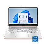 HP 14" HD Laptop (N4500 4GB 64GB Pale Rose Gold) $129.99