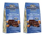 2 x 5.32 oz GHIRARDELLI Dark Chocolate Sea Salt Caramel SQUARES $7.82