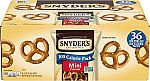 36 Ct Snyder's of Hanover Mini Pretzels, 100 Calorie Individual Packs $7
