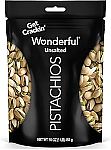 5 x 16 Ounce Wonderful Pistachios In-Shell Unsalted Nuts Bag $26