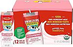12 Count 8 Fl Oz Horizon Organic Shelf Stable 1% Lowfat Strawberry Milk Boxes $8.56