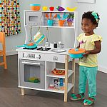 KidKraft All Time Wooden Play Kitchen w/ 39 Accessory Pieces $50