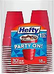 30 Count Hefty Party On Disposable Plastic Cups 18 Ounce $1.95