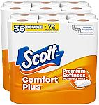 36 Double Rolls Scott ComfortPlus Toilet Paper $8.49