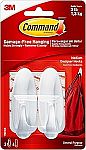 2 x Command Medium Designer Hooks, 2 Hooks and 4 Strips $2.98