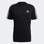 Adidas men's essentials 3-stripes tee $6