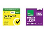 H&R Block Tax Software Deluxe + State 2025 + Norton $27.99 and more