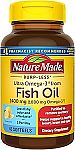 45-Ct Nature Made Extra Strength Omega 3 Fish Oil Supplements, 1400mg $7.47 and more