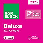 H&R Block Tax Software 2025 Deluxe + State $24.99 & More