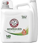 140-Oz Arm & Hammer Sensitive Skin Free & Clear Liquid Laundry Detergent $8.53