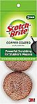 3-Ct Scotch-Brite Copper Coated Scrubbing Scour Pads $1.89