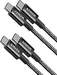 2-Count 100W Anker USB-C Cable (3.3-Feet) $8