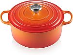 5.5-Qt Le Creuset Signature Round Cast Iron Casserole (Flame) $170 & More