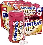 6-pack 50 pieces Mentos Pure Fresh Sugar-Free Chewing Gum $12.24