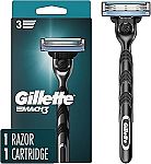 Gillette Mach3 Razor for Men (1 Razor Handle + 1 Blade Refill) $5.41