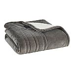 Serta Plush To Sherpa Heated Electric Throw Blanket with Built-in Controller $14