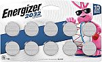 10-Count Energizer 2032 3V Lithium Coin Batteries $8.69 (Reg $24.98)