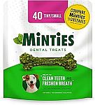 40-Pack Minties Dental Dog Treats (Small Mint) $6.46 (Reg $12.99)