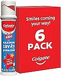 6-pack 4.4 oz Colgate Kids Toothpaste Pump with Fluoride, Anticavity & Cavity Protection Toothpaste $12.35