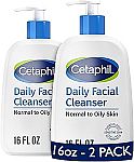 2-pack 16 oz Cetaphil Face Wash, Daily Facial Cleanser $14.06