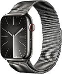 Apple Watch Series 9 [GPS + Cellular 45mm] Smartwatch with Stainless steel Case Milanese Loop $519