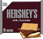 6-Ct HERSHEY'S Milk Chocolate Candy Bars, 1.55 oz $4.17