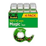 4-pack 3M Scotch Magic Tape 25-ft x 0.75-in Multipurpose Tape $2.37 (YMMV)
