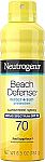 6.5 oz Neutrogena Beach Defense Body Spray Sunscreen SPF 70 $4.92 and more