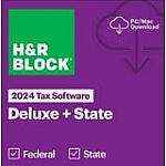 H&R Block Tax Software 24 Deluxe + State Win/Mac $29.99