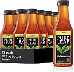 12-Pack 18.5 Ounce Pure Leaf Iced Tea, Sweetened Lemon, Real Brewed Tea $8.64