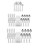 51 Piece International Silver Fulton Satin 18.0 Stainless Steel Flatware Set $29
