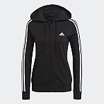 adidas women Essentials French Terry 3-Stripes Full-Zip Hoodie $16 and more