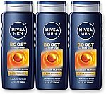 6-ct 16.9-oz NIVEA Citrus Scent and Caffeine Enriched, 3-in-1 MEN Boost Body Wash $13