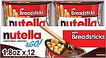 12 Pack Nutella & GO! Hazelnut and Cocoa Spread with Breadsticks $8
