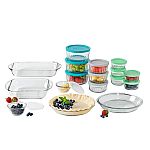 Anchor Hocking 30 Piece Glass Food Storage Containers & Glass Baking Dishes Set $20