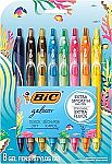 8 Count BIC Gelocity Quick Dry Ocean Themed Gel Pens, Medium Point $4.25