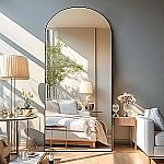 NicBex Oversized 76" x 35" Full-Body Mirror, Large Arched Full Length Mirror $49.99