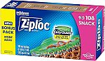 108-Count Ziploc Snack Bags with EasyGuide Texture $2.72
