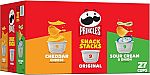 27 Cups Pringles Potato Crisps Chips, On-the-Go Snacks $7.93