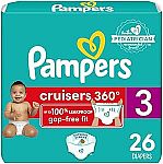 26-Ct Pampers Cruisers 360 Diapers - Size 3 + $10 Amazon Credit $10