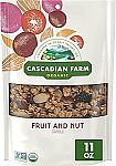 11 oz Cascadian Farm Organic Granola, Fruit and Nut Cereal $2.99