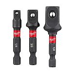 3-Piece 1/4" Milwaukee SHOCKWAVE Impact Duty Hex Shank Socket Adapter Set $5.97 (Reg $12.99)