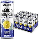 12-pack 12 fl oz Optimum Nutrition Amino Energy Sparkling Hydration Drink $2.52