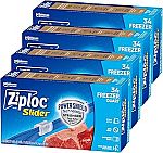 136-Count Ziploc Slider Quart Food Storage Freezer Bags $12.41