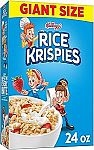 24-Oz Kellogg's Rice Krispies Cold Breakfast Cereal $4.55